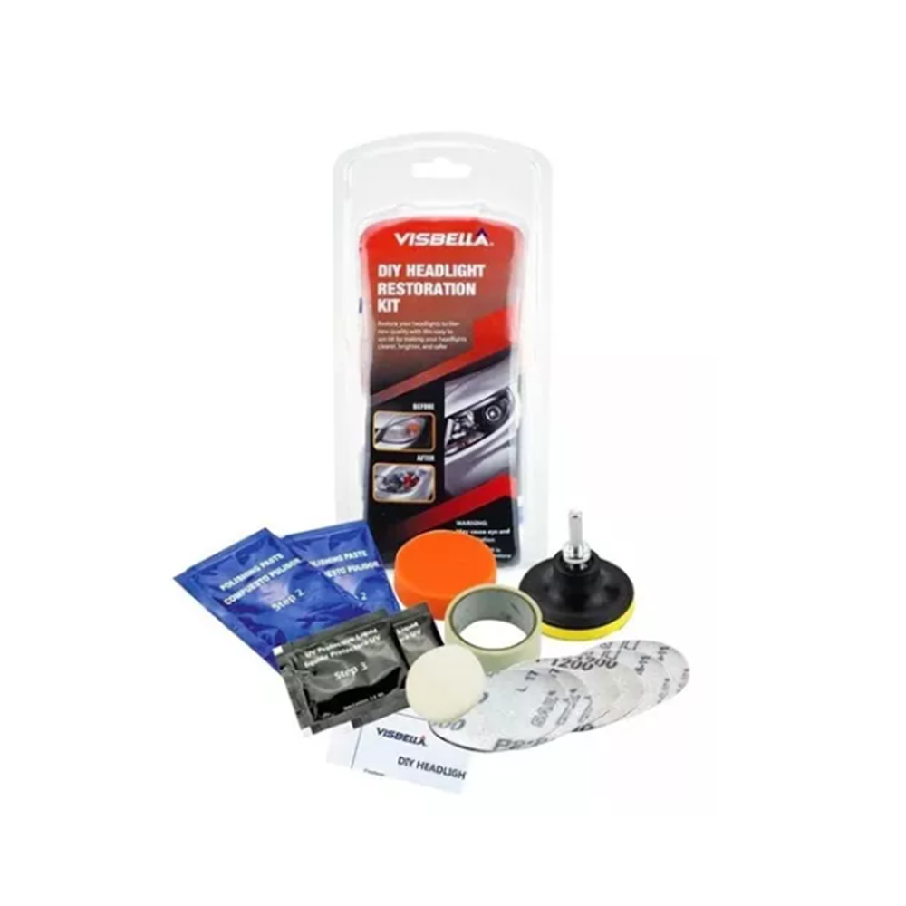 Kit Restaurador Limpa Farol Polimento Vis...